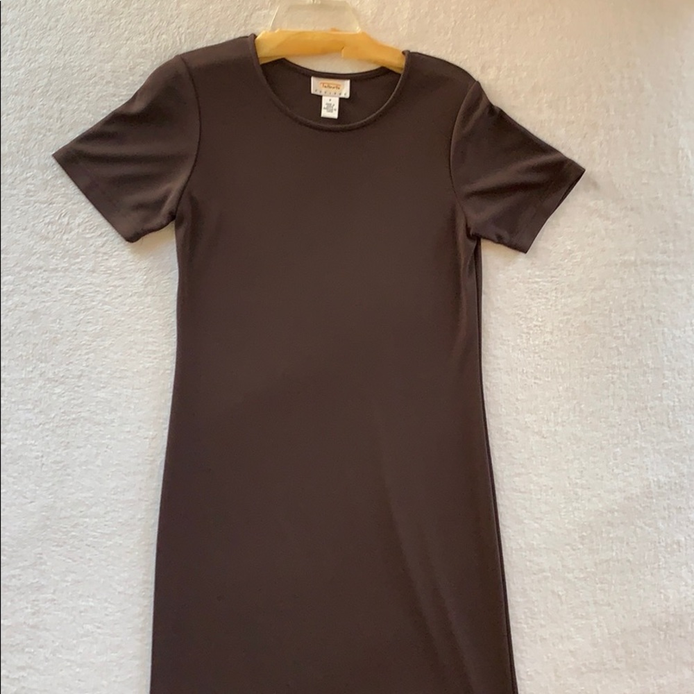 Talbots tea length brown dress